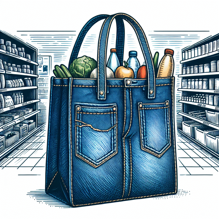 make a statement with your DIY denim grocery tote