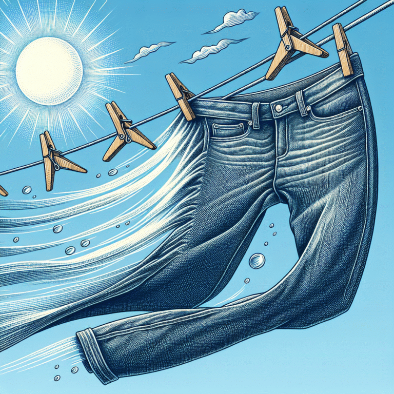 proper techniques for air-drying denim to prevent shrinkage and fading