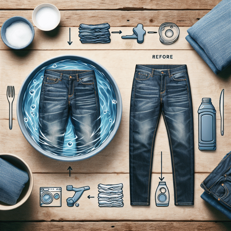 techniques for shrinking denim jeans that have stretched out too much