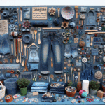 craft projects using denim waistband and pocket remnants
