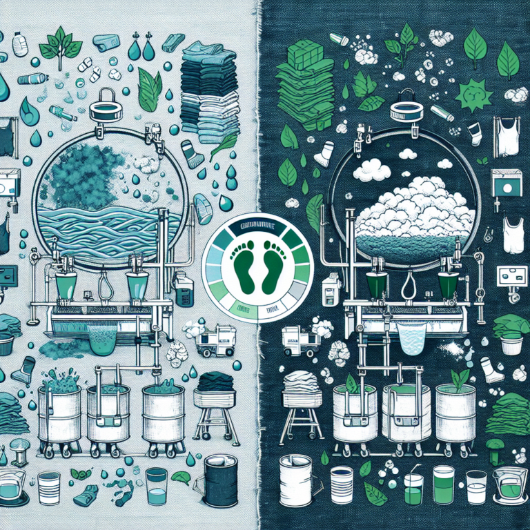 assessing the ecological footprint of water dyeing vs. foam dyeing in denim