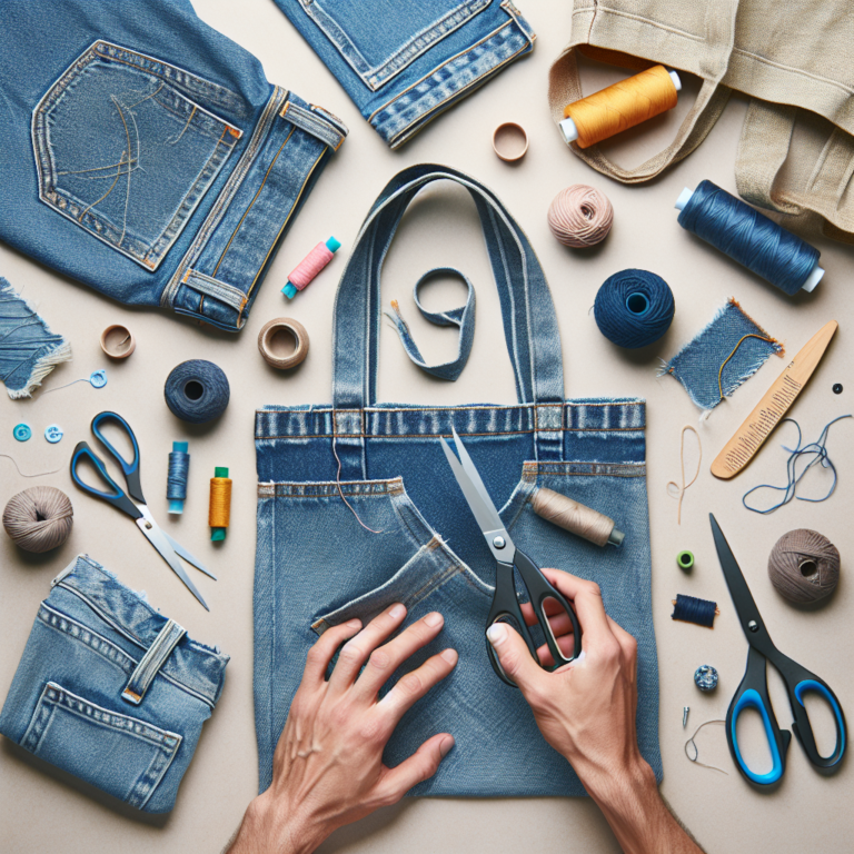 tutorial on crafting eco-friendly shopping bags with denim