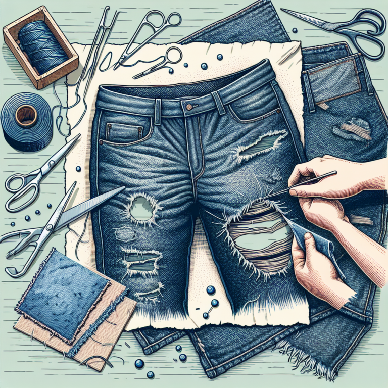 repair that blowout: fixing large crotch tears in denim jeans