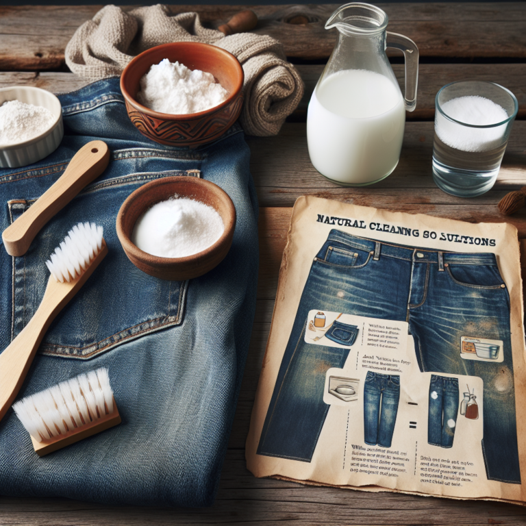 natural solutions for denim stains: using vinegar and baking soda