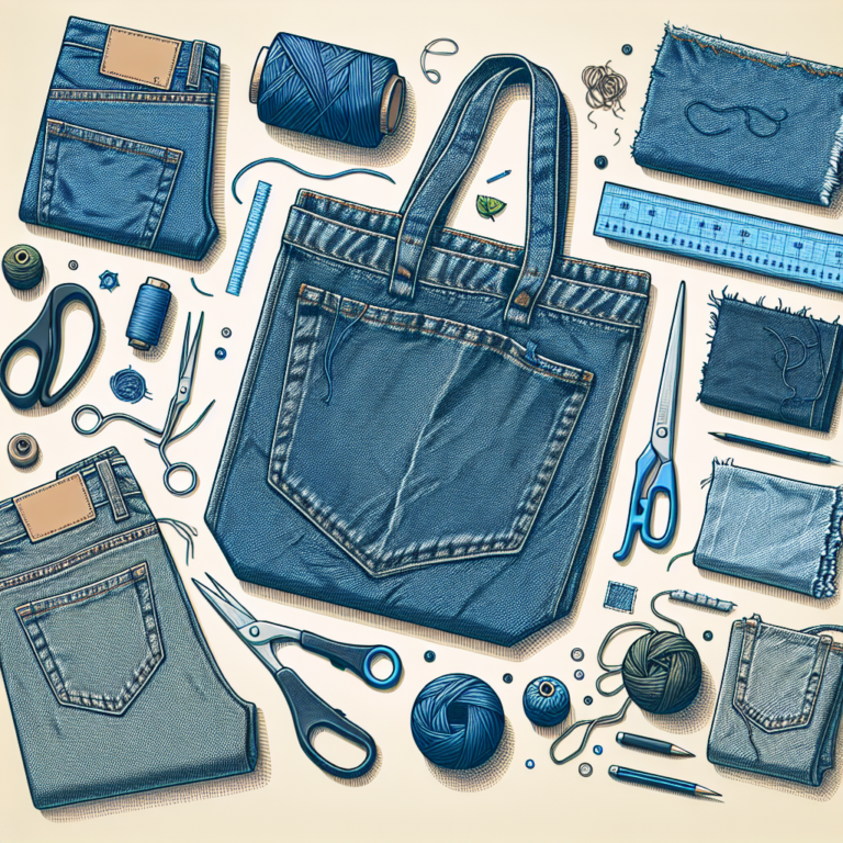 tutorial on crafting eco-friendly shopping bags with denim