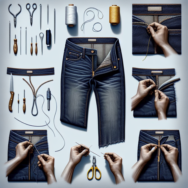 How to Fix a Broken Zipper on a Pair of High-Quality Denim Trousers