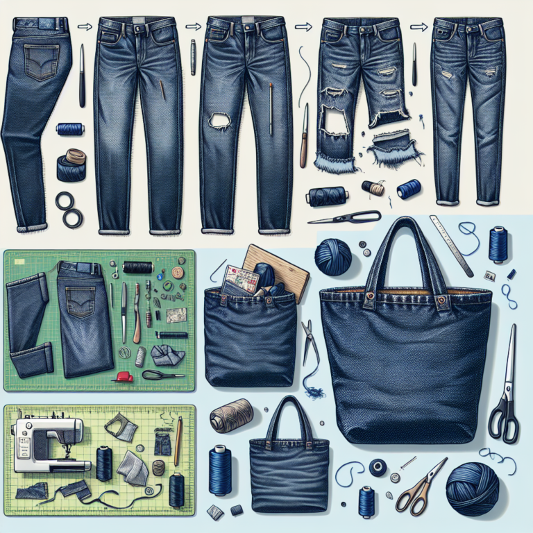 innovative techniques to repurpose jeans into sturdy shopping totes