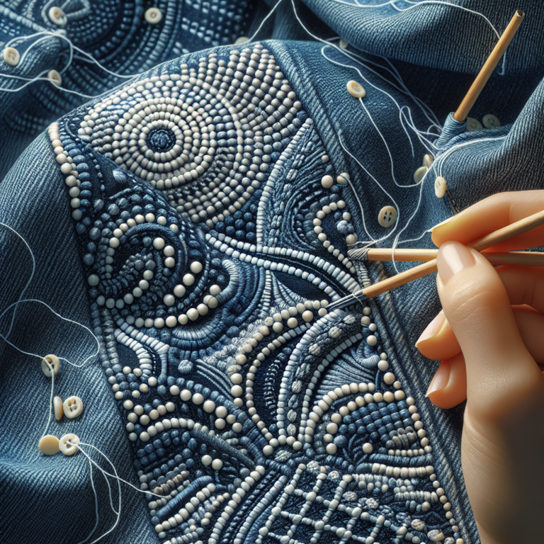 connect the threads: visible mending denim using sashiko techniques
